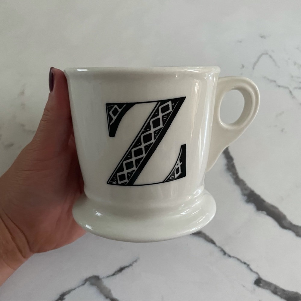 Anthropologie Monogram Mug Letter Z